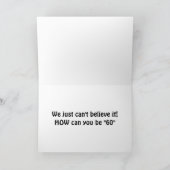 "60e BIRTHDAY" ZELFS KICKENS MAKEN VUILEN VAN U Kaart (Binnen)
