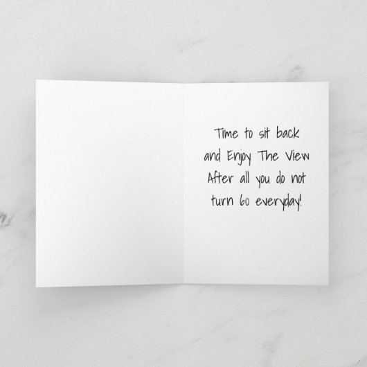 *60e BIRTHDAY* ZET TERUG EN GENIET UW DAG! Kaart (Binnen)