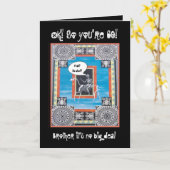 60e Broer Verjaardag - GRAPPIG met skelet Kaart (Gele Bloem)