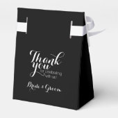 60e bruiloft Jubileum - Custom Zwart Dank u Bedankdoosjes (Achterkant)