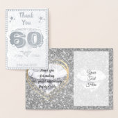 60e bruiloft Jubileum dank u kaarten (Display)