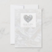 60e bruiloft Jubileum diamanten hart Bedankkaart (Voorkant)