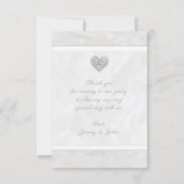 60e bruiloft Jubileum diamanten hart Bedankkaart (Achterkant)