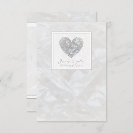 60e bruiloft Jubileum diamanten hart Bedankkaart (Voorkant / Achterkant)