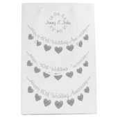 60e bruiloft Jubileum diamanten hart Medium Cadeauzakje (Voorkant)