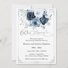60e bruiloft Jubileum Elegant Printable Kaart