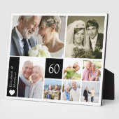 60e bruiloft Jubileum fotocollage Fotoplaat (Zijkant)