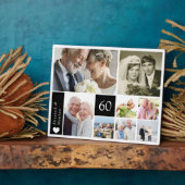 60e bruiloft Jubileum fotocollage Fotoplaat (Zijkant)