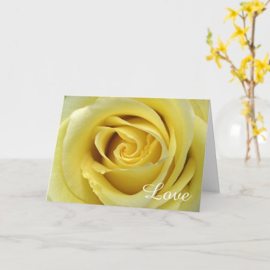 60e bruiloft Jubileum geel rose liefde Kaart (Gele Bloem)