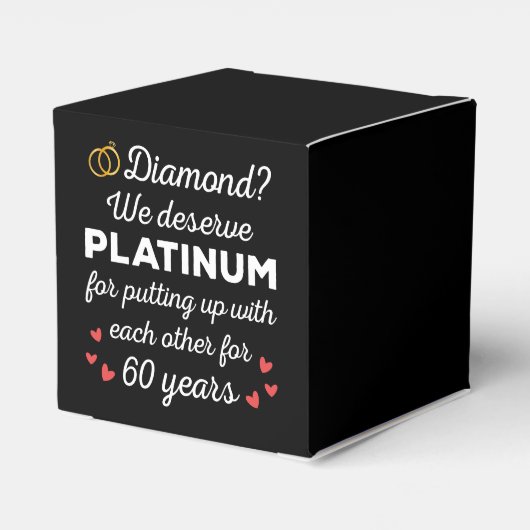 60e bruiloft Jubileum I - Diamond Funny Couple Bedankdoosjes (Achterkant)