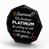 60e bruiloft Jubileum I - Diamond Funny Couple Fotoblokken (Rechts)