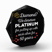 60e bruiloft Jubileum I - Diamond Funny Couple Fotoblokken (Links)