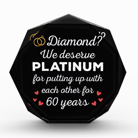 60e bruiloft Jubileum I - Diamond Funny Couple Fotoblokken (Voorkant)