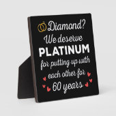 60e bruiloft Jubileum I - Diamond Funny Couple Fotoplaat (Voorkant)