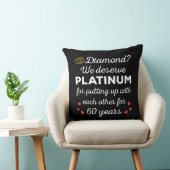 60e bruiloft Jubileum I - Diamond Funny Couple Kussen (Stoel)
