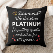 60e bruiloft Jubileum I - Diamond Funny Couple Kussen (Deken)