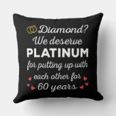 60e bruiloft Jubileum I - Diamond Funny Couple Kussen (Achterkant)