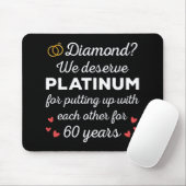 60e bruiloft Jubileum I - Diamond Funny Couple Muismat (Met muis)