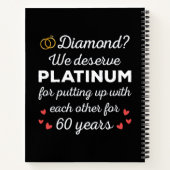 60e bruiloft Jubileum I - Diamond Funny Couple Notitieboek (Achterkant)