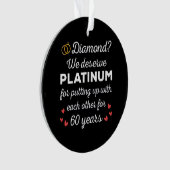 60e bruiloft Jubileum I - Diamond Funny Couple Ornament (voorkant)
