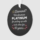 60e bruiloft Jubileum I - Diamond Funny Couple Ornament (voorkant)