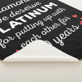 60e bruiloft Jubileum I - Diamond Funny Couple Sherpa Deken (3/4)