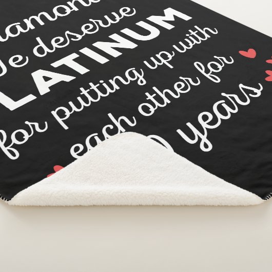 60e bruiloft Jubileum I - Diamond Funny Couple Sherpa Deken (3/4)