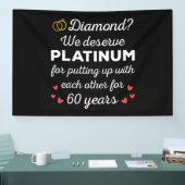 60e bruiloft Jubileum I - Diamond Funny Couple Spandoek (Beurs)