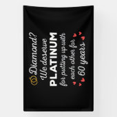 60e bruiloft Jubileum I - Diamond Funny Couple Spandoek (Verticaal)