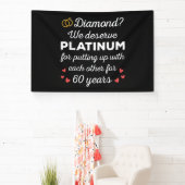 60e bruiloft Jubileum I - Diamond Funny Couple Spandoek (Insitu)