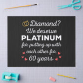 60e bruiloft Jubileum I - Diamond Funny Couple Tissuepapier (Craft)