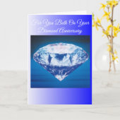 60e bruiloft Jubileum Kaart Diamond (Gele Bloem)