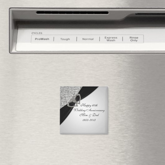 60e bruiloft Jubileum magneet (Insitu (Vaatwasser))