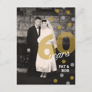 60e bruiloft Jubileum Uitnodiging Briefkaart