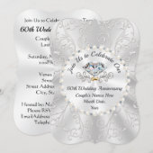 60e bruiloft Jubileum Uitnodiging Kaarten (Voorkant / Achterkant)