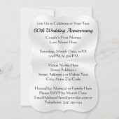 60e bruiloft Jubileum Uitnodiging Kaarten (Achterkant)
