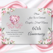 60e bruiloft Jubileum Uitnodiging Kaarten