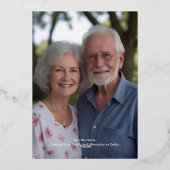 60e bruiloft Jubileum Uitnodigingen Emerald Green (Achterkant)