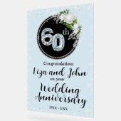 60e diamanten bruiloft acryl bord (Hoek)
