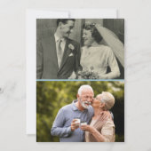 60e diamanten bruiloft bloemen 2 foto kaart (Achterkant)