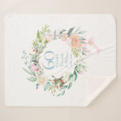 60e diamanten bruiloft bloemenslinger sherpa deken (Voorkant (horizontaal))