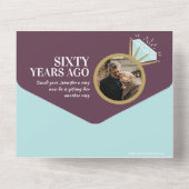 60e Diamanten bruiloft diner RSVP foto All In One Uitnodiging (Achterkant)