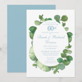 60e diamanten bruiloft Eucalyptus Kaart (Voorkant / Achterkant)