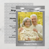 60e diamanten bruiloft foto feestje kaart (Voorkant / Achterkant)