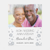 60e diamanten bruiloft foto fleece deken (Voorkant)