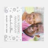 60e diamanten bruiloft foto fleece deken (Voorkant (Horizontaal))