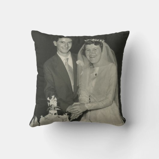 60e diamanten bruiloft foto met harten kussen (Achterkant)