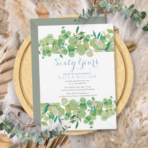 60e Diamanten Bruiloft Groene Decoratie Kaart