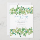 60e Diamanten Bruiloft Groene Decoratie Kaart (Voorkant)