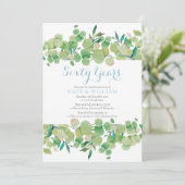 60e Diamanten Bruiloft Groene Decoratie Kaart (Staand voorkant)